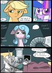  ... applejack_(mlp) bandage bed bruised comic earth_pony equine eyes_closed friendship_is_magic group hair horn horse hospital mammal metal_(artist) monitor my_little_pony pillow pony professor_starflare_(metal) twilight_sparkle_(mlp) unicorn 