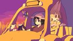  bird_wings common_raccoon_(kemono_friends) driving fennec_(kemono_friends) figure fox_ears fox_tail head_wings japanese_crested_ibis_(kemono_friends) japari_bus kaban_(kemono_friends) kemono_friends litamisu multiple_girls raccoon_ears raccoon_tail serval_(kemono_friends) serval_ears short_hair tail wings 