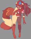  anthro bikini breasts clothed clothing female fur hair long_hair mammal polywomple red_panda solo standing swimsuit 