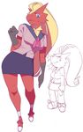  anthro blaziken clothed clothing duo female hair looking_at_viewer nintendo pok&eacute;mon polywomple smile standing sweat video_games 