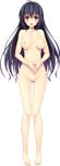  absurdres aikawa_tatsuki barefoot black_hair blush breasts censored fingers_together full_body highres long_hair looking_at_viewer medium_breasts mosaic_censoring navel nipples nude open_mouth pussy red_eyes rize_mknest ryuukishi_bloody_saga solo transparent_background 