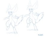  alien animal_genitalia anthro balls big_balls claws fully_sheathed fur hair long_ears looking_at_viewer male nude oonzucht open_mouth packmind sheath simple_background sketch smile solo standing toe_claws white_background 