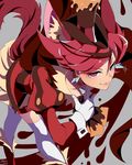  animal_ears artist_name bowing brown_hair cape choker closed_mouth cure_chocolat curtsey dog_ears dog_tail earrings extra_ears eyebrows_visible_through_hair gloves grey_background hat highres jewelry kenjou_akira kirakira_precure_a_la_mode leaning_forward lips looking_at_viewer magical_girl multicolored_hair precure puffy_sleeves red_eyes red_hair short_hair simple_background skirt smile solo streaked_hair tail white_gloves yoshiki_(reborunlove) 