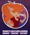  black_eyes canine english_text fangs female ghoul_school hair looking_at_viewer mammal orange_hair scooby-doo_(series) solo text unknown_artist were werewolf winnie_werewolf yellow_sclera 