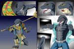  clothed clothing digital_media_(artwork) human hypnosis kamen_rider male mammal mind_control reptile scalie snake snake_lord transformation リザードマン 