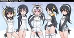  bad_id bad_pixiv_id black_hair breasts commentary_request emperor_penguin_(kemono_friends) gentoo_penguin_(kemono_friends) gloves hair_over_one_eye headphones hood humboldt_penguin_(kemono_friends) kemono_friends kurosawa_(kurosawakyo) leotard long_hair looking_at_viewer medium_breasts multicolored_hair multiple_girls open_mouth penguin_tail penguins_performance_project_(kemono_friends) red_eyes rockhopper_penguin_(kemono_friends) royal_penguin_(kemono_friends) short_hair skirt small_breasts smile tail thighhighs twintails 