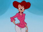  2017 anthro canine disney female goof_troop looking_at_viewer mammal mature_female peg_pete rogerbacon smile solo 