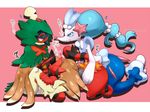  2boys decidueye gen_7_pokemon group_sex incineroar multiple_boys pokemon pokemon_(game) pokemon_sm primarina ragujuka sexually_suggestive threesome translation_request 