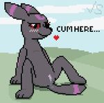  &lt;3 big_eyes blush dialogue eeveelution feral game_(disambiguation) invalid_tag nintendo nude paws pixelvs pok&eacute;mon pussy umbreon video_games vore wet wet_vagina 