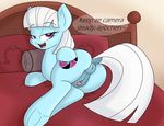  anus bed bedroom_eyes butt clitoris earth_pony english_text equine feral friendship_is_magic half-closed_eyes horse mammal my_little_pony open_mouth photo_finish_(mlp) pony pussy raised_eyebrows seductive sweetfilthyfun teeth text tongue 