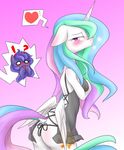  anthro azurepicker blush friendship_is_magic looking_at_viewer my_little_pony princess_celestia_(mlp) princess_luna_(mlp) 