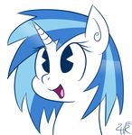  blue_hair equine female friendship_is_magic hair horn mammal multicolored_hair my_little_pony open_mouth solo tongue unicorn vinyl_scratch_(mlp) wide_eyed wildberry-poptart 