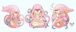  beige_skin big_breasts blue_eyes breasts breath_of_the_wild eyes_closed female marine multiple_images muscal_note nintendo open_mouth open_smile pink_skin rodent-blood simple_background singing smile solo tentacles the_legend_of_zelda video_games watermark white_background zora 
