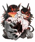  alternate_costume bad_id bad_pixiv_id barefoot battleship_hime battleship_hime_(cosplay) black_dress breasts bxr choker commentary cosplay detached_sleeves dress full_body hair_ornament headphones kantai_collection large_breasts long_hair looking_at_viewer megurine_luka monster pale_skin seiza shinkaisei-kan short_dress sideboob sitting sketch thighs vocaloid white_background wrist_cuffs 