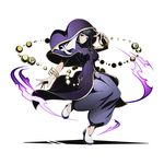  black_hair blue_eyes bracelet breasts divine_gate full_body high_heels hood jewelry large_breasts magic mole mole_under_eye official_art pants sawtooth_(divine_gate) shadow shoes short_hair smile solo transparent_background ucmm white_footwear 