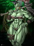  abs armpits axe big_breasts breasts cleavage clothed clothing female humanoid melee_weapon muscular muscular_female not_furry orc osmar-shotgun solo weapon 