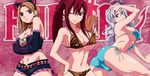  3girls admontanheiro ass bikini blue_eyes breasts cleavage erza_scarlet fairy_tail fanart large_breasts long_hair looking_at_viewer lucy midriff mirajane_strauss multiple_girls navel ponytail red_hair underboob 