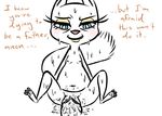  2017 anthro blush breasts cynthia_vison dialogue disembodied_penis disney duo english_text eyeshadow fan_character female inkyfrog makeup male male/female mammal mature_female mustelid navel penetration penis polecat restricted_palette sex simple_background small_breasts solo_focus spread_legs spreading sweat teal_eyes text vaginal vaginal_penetration white_background zootopia 