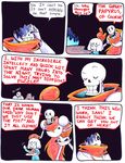  aftertale animated_skeleton blood bone comic food human loverofpiggies mammal papyrus_(undertale) pie plate protagonist_(undertale) sans_(undertale) simple_background skeleton text undead undertale video_games 