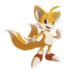  2017 alpha_channel anthro blue_eyes canine clothing fox fur gloves looking_at_viewer male mammal miles_prower ragedraws smile sneakers solo sonic_(series) video_games white_fur yellow_fur young 