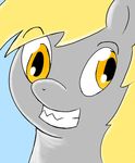  blonde_hair derpy_hooves_(mlp) equine friendship_is_magic hair mammal my_little_pony simonsaysgreen simple_background smile yellow_eyes 