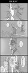  comic graphite_(medium) greyscale highres jean_pierre_polnareff jojo_no_kimyou_na_bouken kakyouin_noriaki monochrome multiple_boys parody stardust_crusaders terence_trent_d'arby traditional_media translated utano 