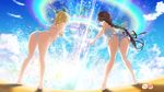  2girls ass bikini family multiple_girls ryoubi_(senran_kagura) ryouna_(senran_kagura) senran_kagura sisters swimsuit tagme 