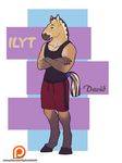  2017 anthro clothed clothing comic digital_drawing_(artwork) digital_media_(artwork) equine fjord fjord_horse hair horse i_love_you_two ilyt mammal pony simple_background solo standing text toes url 