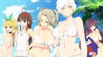  5girls bikini imu_(senran_kagura) miyabi_(senran_kagura) multiple_girls murasaki_(senran_kagura) ryoubi_(senran_kagura) ryouna_(senran_kagura) senran_kagura swimsuit tagme 