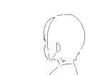  animated animated_gif falling female monochrome open_mouth original satsuyo short_hair solo surprised 