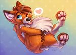  &lt;3 2016 4_toes anthro barefoot biped black_nose blue_eyes brown_fur brown_hair canine cheek_tuft cute digital_media_(artwork) dipstick_tail eyebrows floating fluffy fluffy_tail fox full-length_portrait fur gradient_background hair inner_ear_fluff looking_at_viewer male mammal multicolored_fur multicolored_tail nude one_eye_closed orange_fur orange_tail pawpads paws pictographics pink_pawpads pink_tongue portrait short_hair signature simple_background smile snout solo tail_hug toeless_(marking) toes tongue tongue_out tuft two_tone_tail waywardmutt white_fur white_tail wink zane_the_fox 
