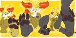  &lt;3 black_claws claws clothing delphox feet female foot_fetish foot_focus fur gakuseigitsune_(artist) group hoodie kissy_face nintendo pawpads paws pok&eacute;mon simple_background soles toepad toepads toes tongue tongue_out video_games wrinkles yellow_fur 