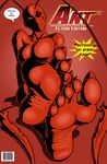  2015 5_toes ant antennae anthro arthropod black_eyes breasts claws comic_book dialogue feet female foot_fetish foot_focus half-closed_eyes insect looking_at_viewer nude red_claws red_skin soles solo teasing text toes zp92 
