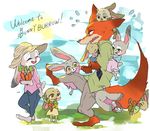  2017 brother canine clothed clothing disney female fox fur judy_hopps ketuusage2 lagomorph male mammal nick_wilde rabbit sibling sister young zootopia 