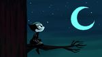  1girl ashi_(samurai_jack) moon night samurai_jack solo tree 