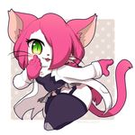  artist_request cat cat_busters character_request furry green_eyes long_hair open_mouth pink_hair 