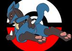  2017 anthro anus butt female lucario nintendo nude pok&eacute;mon pussy red_eyes solo spikes suicidebones video_games 