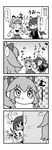  antenna_hair antlers arabian_oryx_(kemono_friends) aurochs_(kemono_friends) blush comic commentary_request elbow_gloves gloves greyscale hair_between_eyes horns jaguar_(kemono_friends) jaguar_ears jealous kemono_friends lion_(kemono_friends) lion_ears long_hair monochrome moose_(kemono_friends) moose_ears multicolored_hair multiple_girls open_mouth oryx_ears peeking pout short_hair translated tsunamushi yuri 