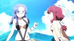  2girls animated animated_gif aresta_blanket beach bikini breasts cleavage fight_ippatsu!_juuden-chan!! glasses large_breasts multiple_girls plug_cryostat swimsuit 