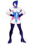  blair_dame blue_eyes fingerless_gloves green_eyes leotard looking_at_viewer official_art street_fighter_ex 