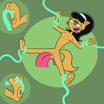  2017 ahegao anthro barefoot black_hair bound breasts brown_fur cat cerealkat cross-eyed cunnilingus digital_media_(artwork) erect_nipples feline female fur green_eyes grope hair headband kitty_katswell looking_pleasured mammal navel nickelodeon nipples nude oral sex simple_background spread_legs spreading sweat t.u.f.f._puppy tentacle_sex tentacles tickling tickling_feet tickling_torture tongue tongue_out vaginal 