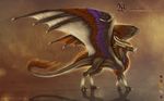  claws dragon feathered_wings feathers female feral horn membranous_wings model_sheet scales selianth solo wings ♀ 