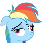  digital_media_(artwork) eyelashes female friendship_is_magic headshot_portrait humor my_little_pony portrait rainbow_dash_(mlp) reaction_image simple_background solo thelawn 