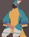  2017 anthro avian balls beak breath_of_the_wild erection feathers kass_(zelda) male nintendo penis solo ssssnowy the_legend_of_zelda video_games 