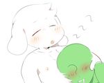  2017 4chan anon asriel_dreemurr blush boss_monster caprine crybleat goat male mammal nipples sleeping undertale video_games 