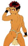  1boy ass faust_(5/4) fundoshi male_focus muscle solo topless young 