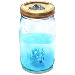  blue_hair blush_stickers bottle bracelet dress hat ikamusume in_bottle in_container jar jewelry kouji_(campus_life) long_hair mini-ikamusume minigirl revision romaji shinryaku!_ikamusume solo water 