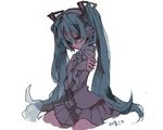  bad_id bad_pixiv_id blue_hair detached_sleeves hatsune_miku headphones long_hair solo soto twintails very_long_hair vocaloid 