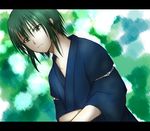  angel_beats! green_hair japanese_clothes naoi_ayato yellow_eyes yukata 