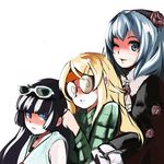  @_@ bad_id bad_pixiv_id bespectacled coke-bottle_glasses cosplay costume_switch eyewear_on_head eyewear_removed eyewear_switch glasses gokou_ruri gokou_ruri_(cosplay) gothic_lolita headband kinugawamiyabi kousaka_kirino kousaka_kirino_(cosplay) lolita_fashion makishima_saori makishima_saori_(cosplay) multiple_girls one_eye_closed ore_no_imouto_ga_konna_ni_kawaii_wake_ga_nai sunglasses 